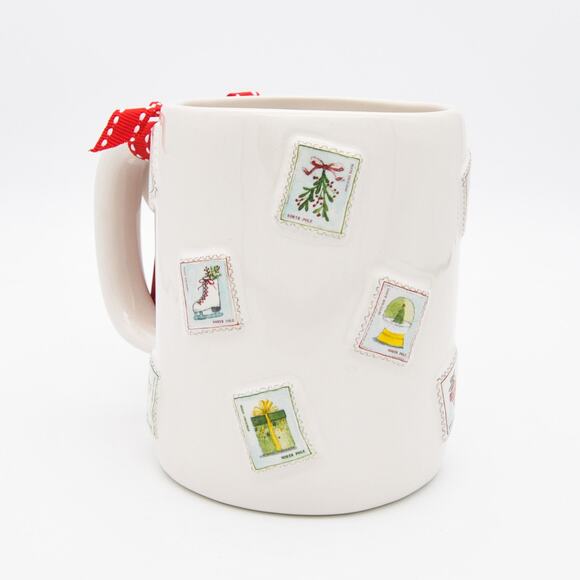 Rae Dunn Christmas Mug, Dear Santa Mug with Stamps, Double-Sided Coffee Cup - Picture 8 of 10